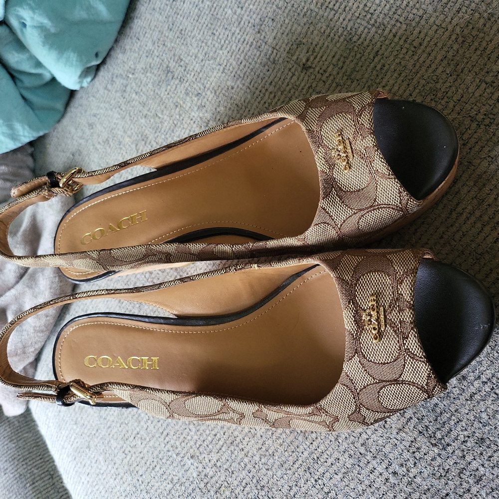 Coach cork heels